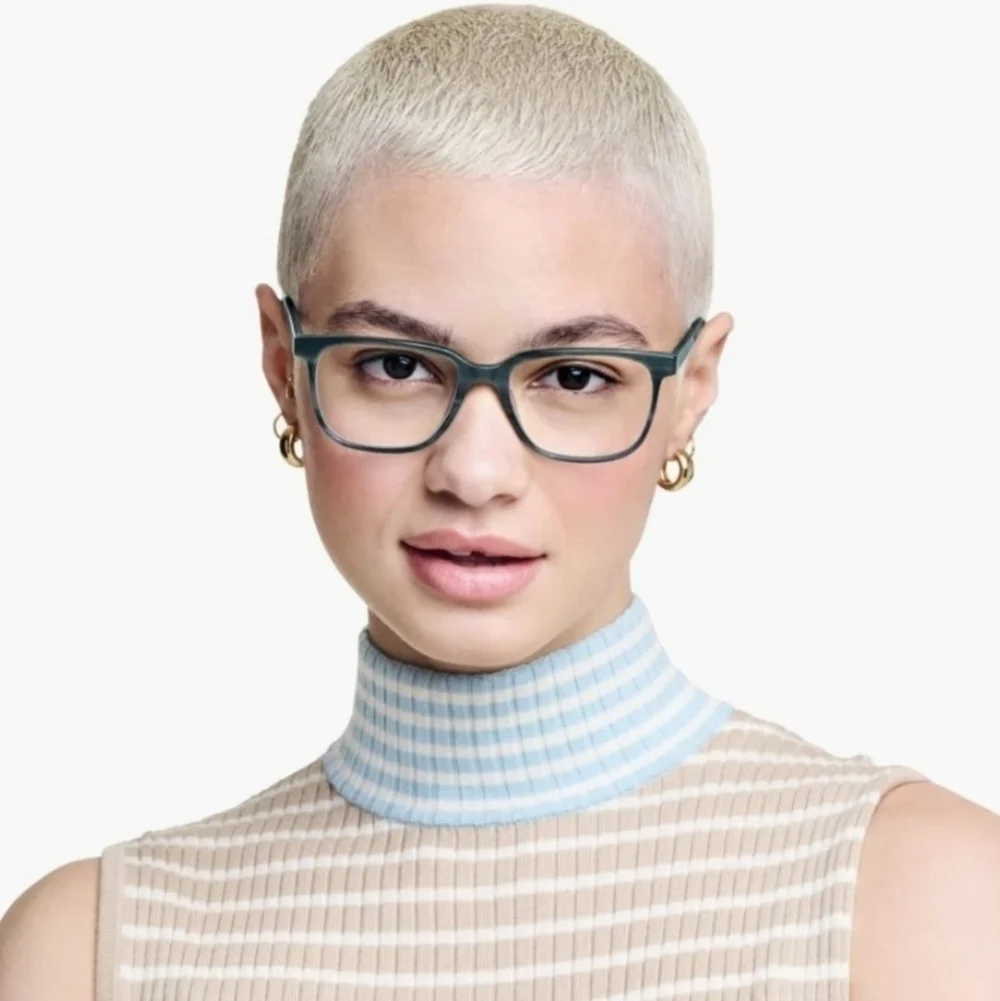 Warby Parker Hayden Glasses-Striped Pacific Medium